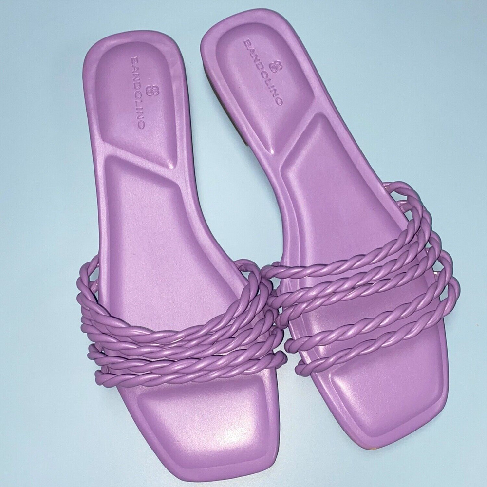 Bandolino Soyou Women's Sz 9.5M Sandal Flats "Plum 530" Purple Shoes